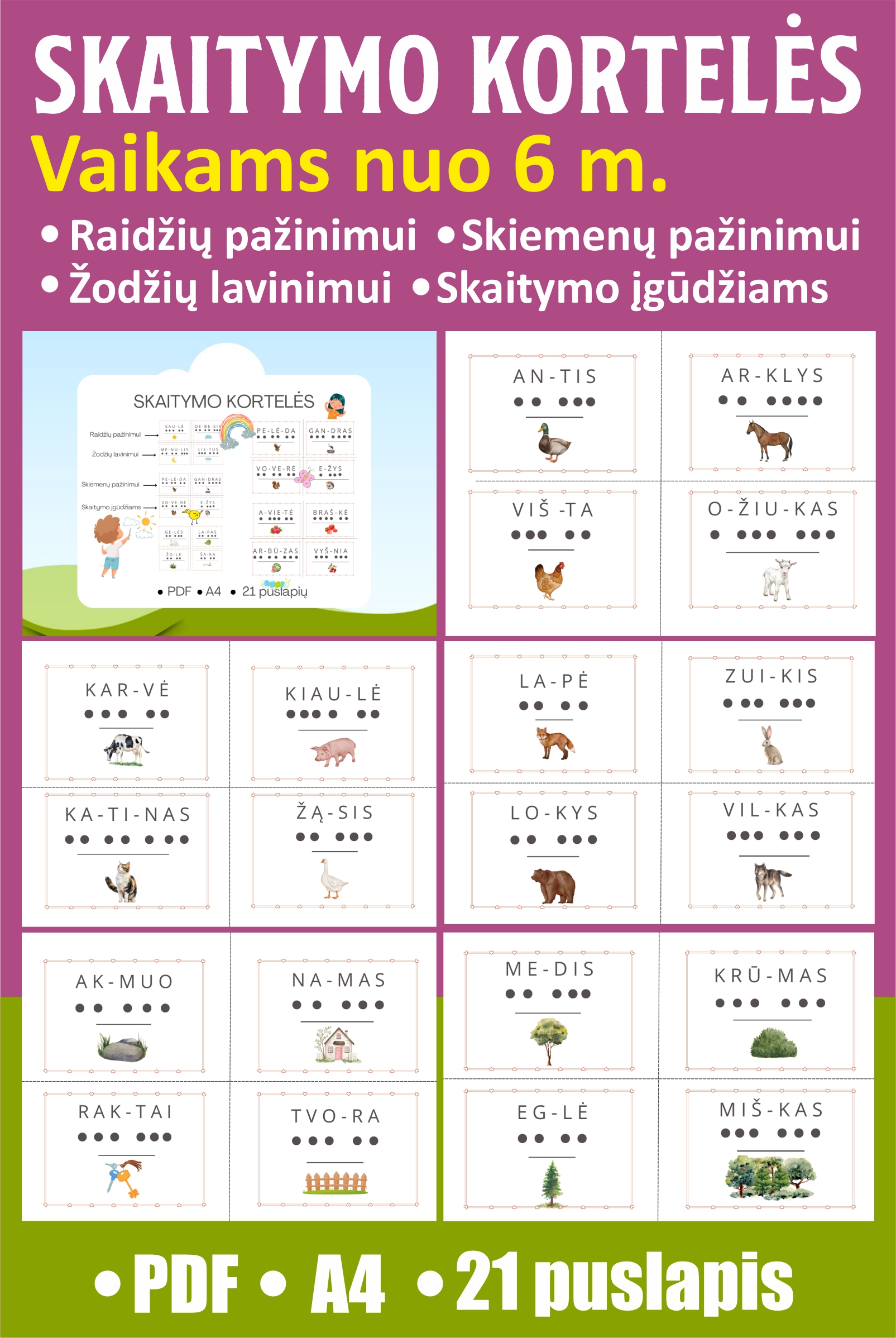 „Skaitymo kortelės“