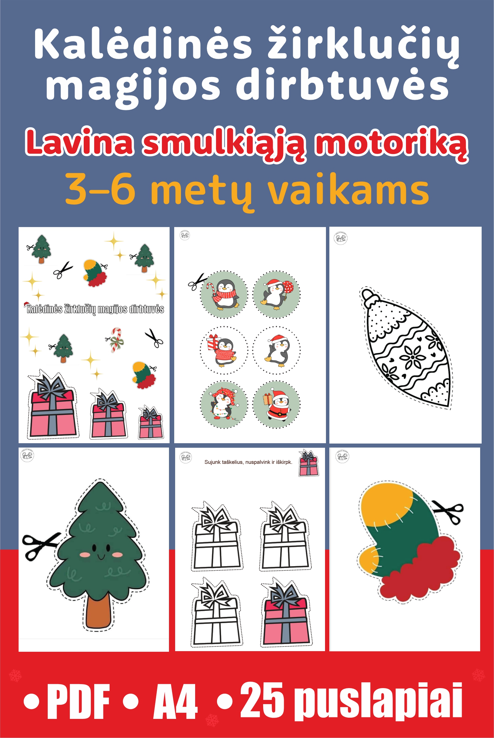 Kalėdinės žirklučių magijos dirbtuvės