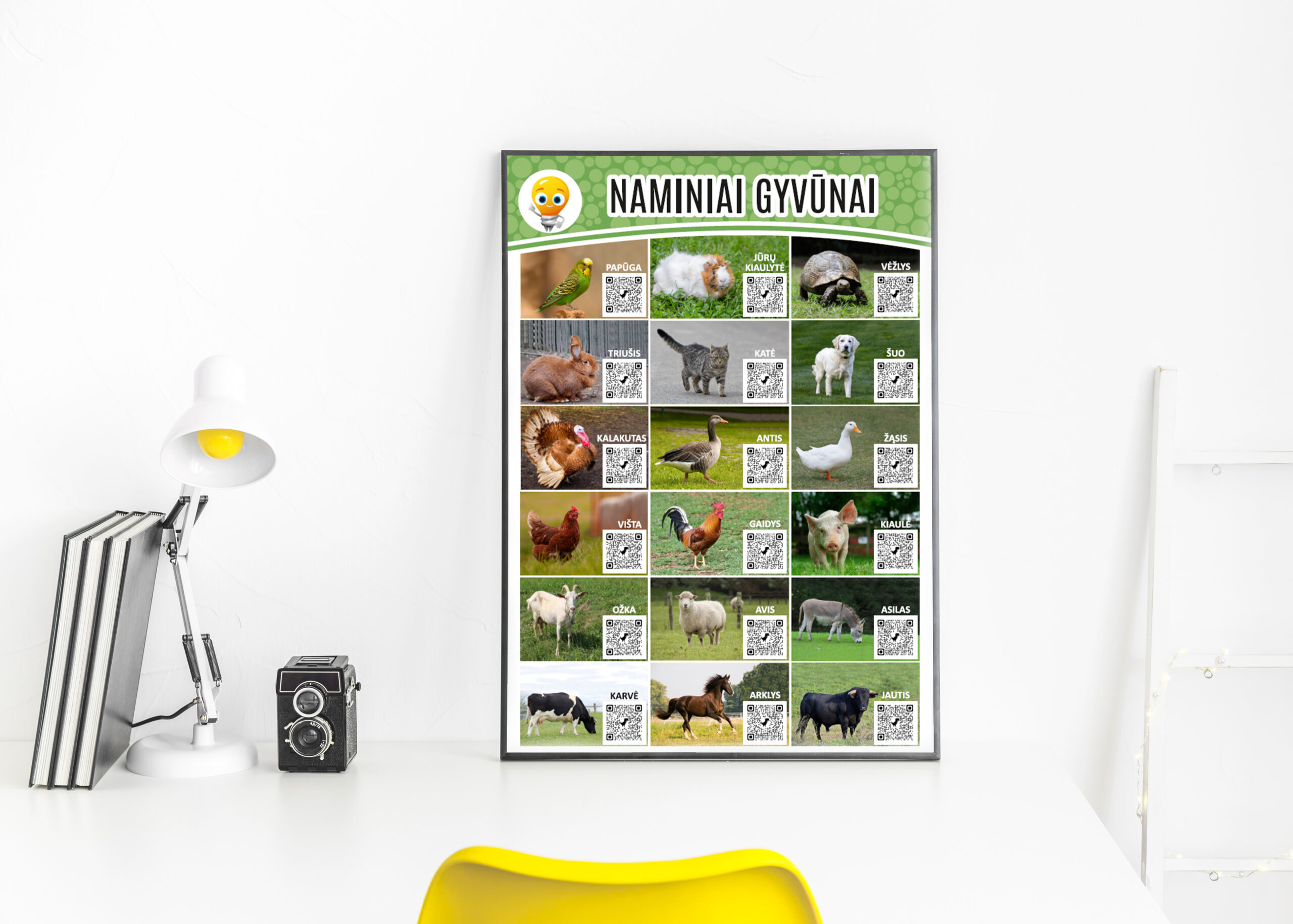 Interaktyvūs edukaciniai plakatai „Naminiai gyvūnai“ su QR kodais - Image 6