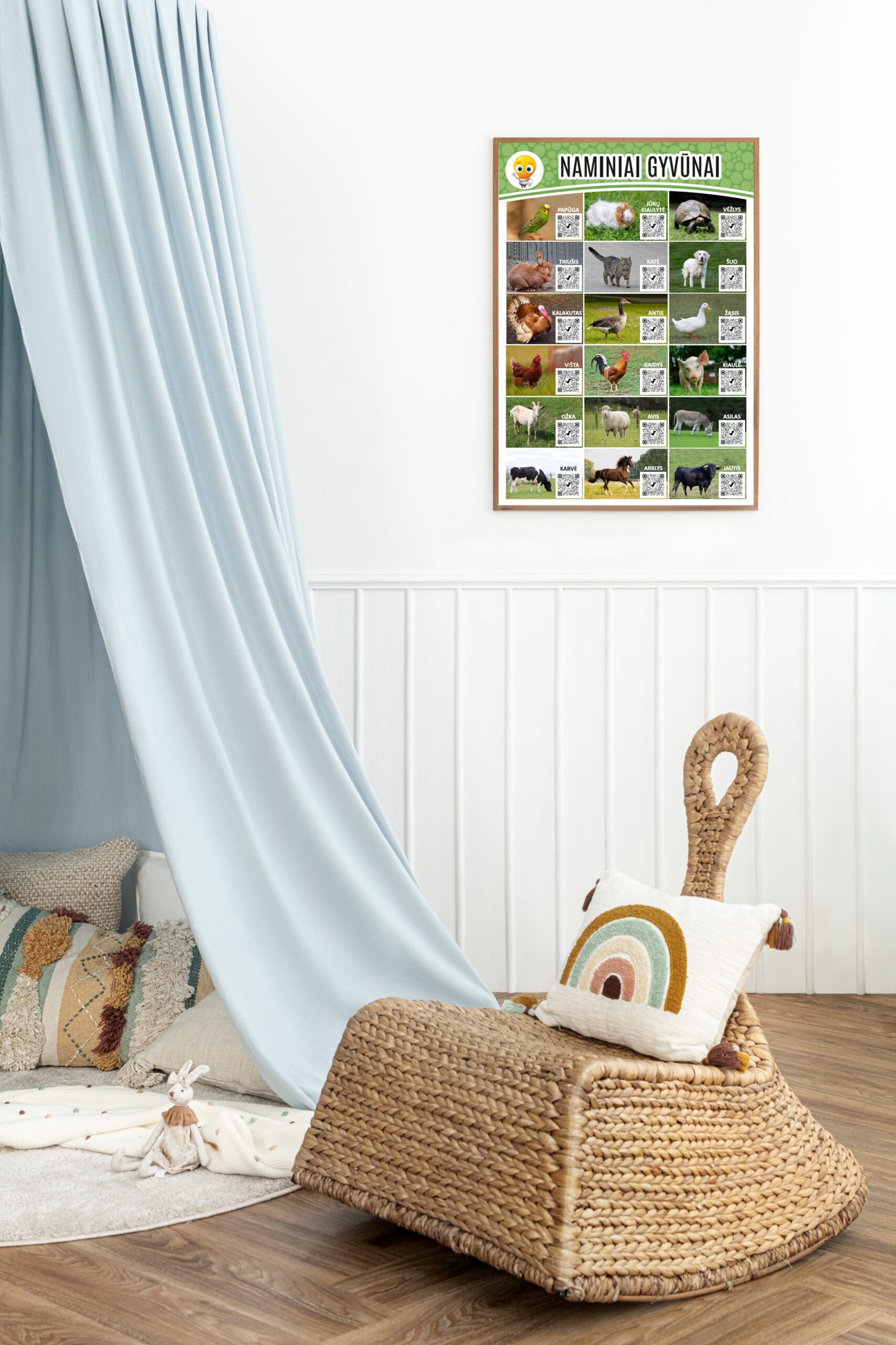 Interaktyvūs edukaciniai plakatai „Naminiai gyvūnai“ su QR kodais - Image 4