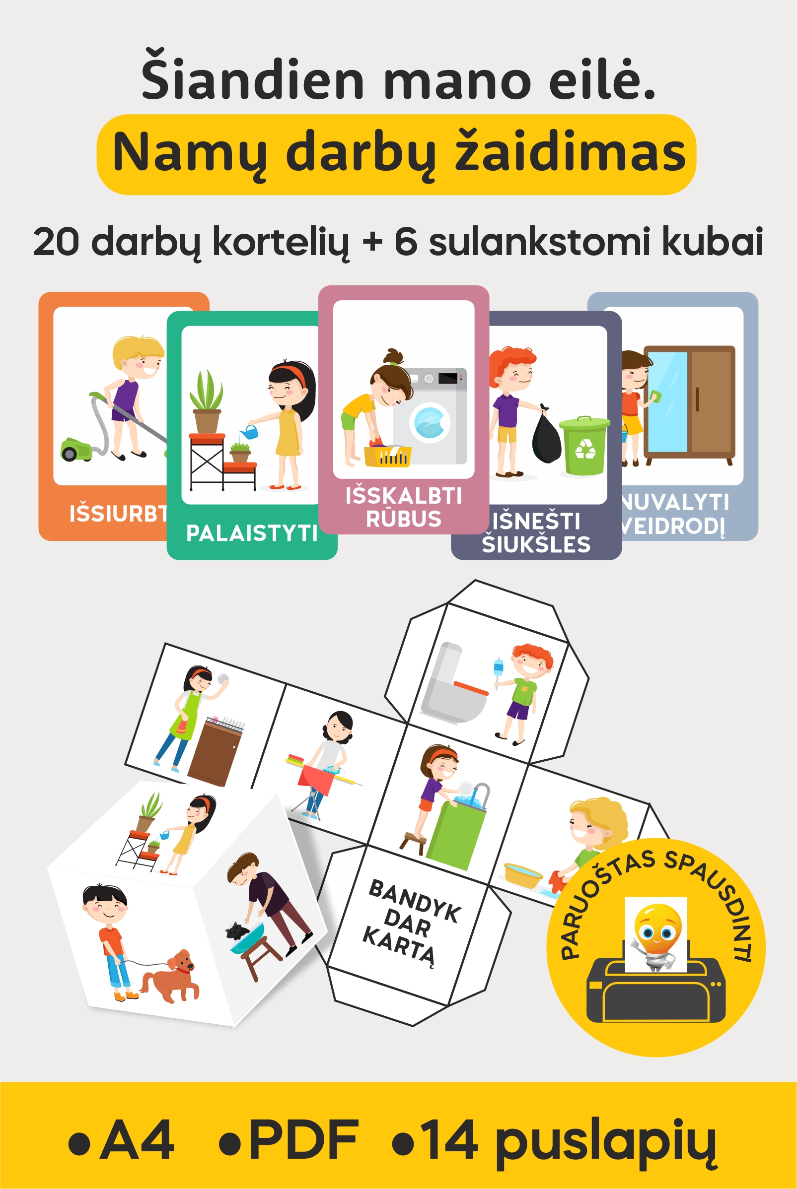 namų ruošos darbų žaidimas