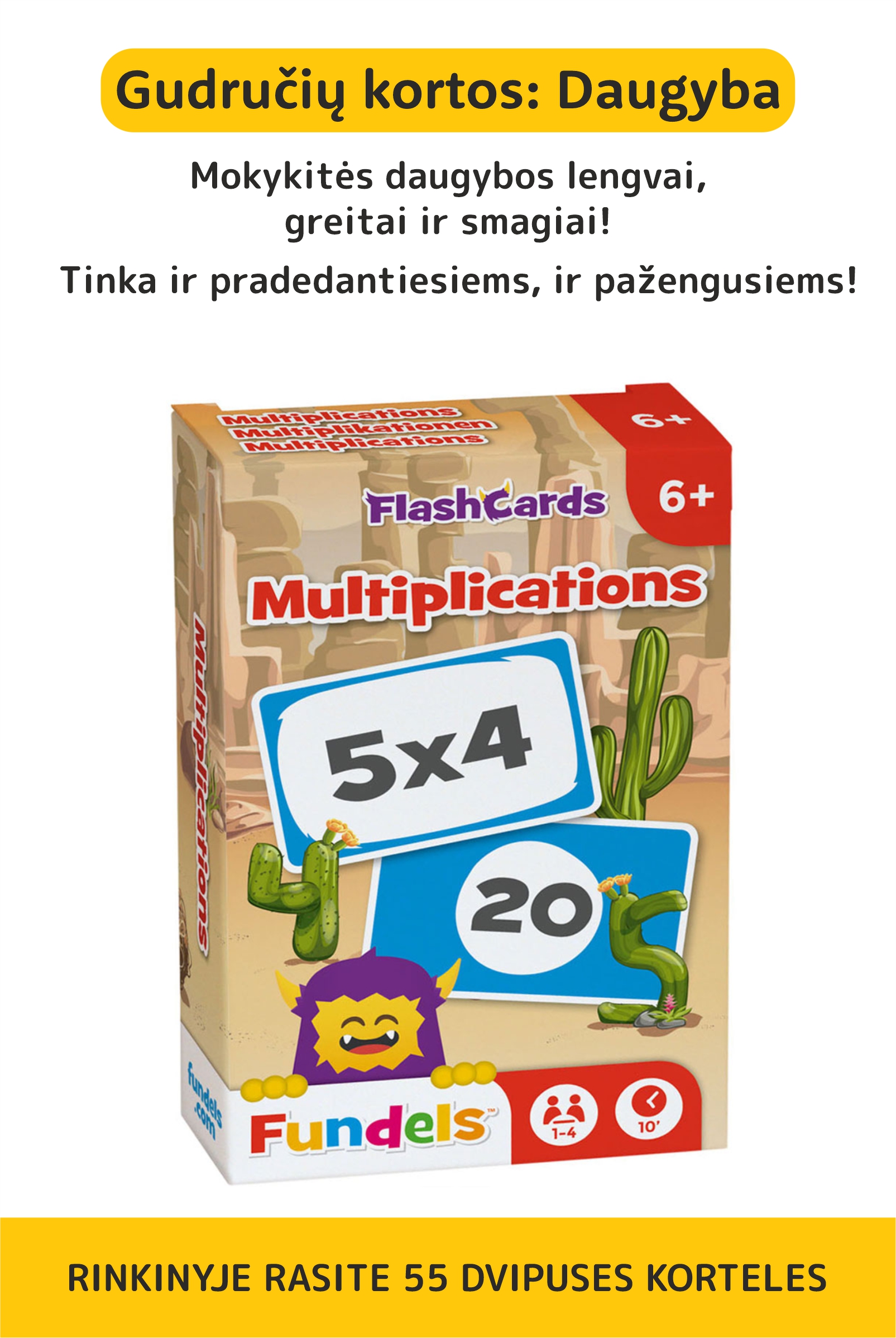 kortos daugybos lentelei okytis