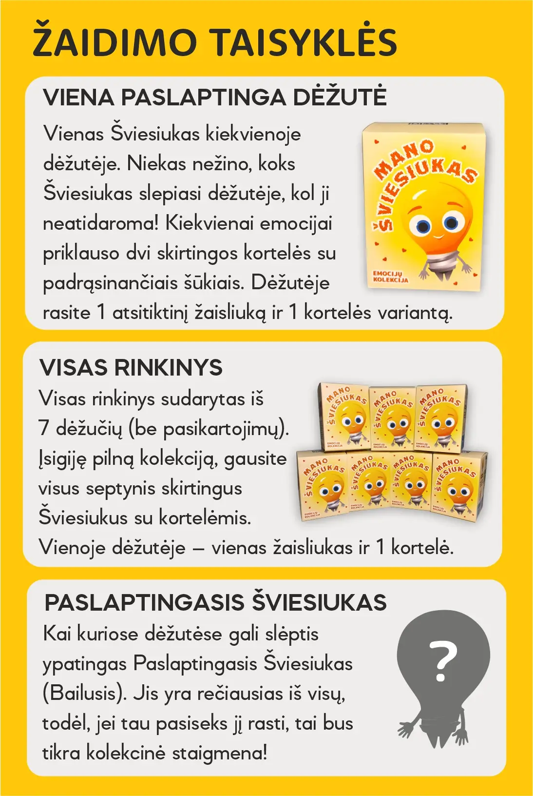 „Mano Šviesiukų emocijų kolekcija“ (7 vnt.) - Image 3