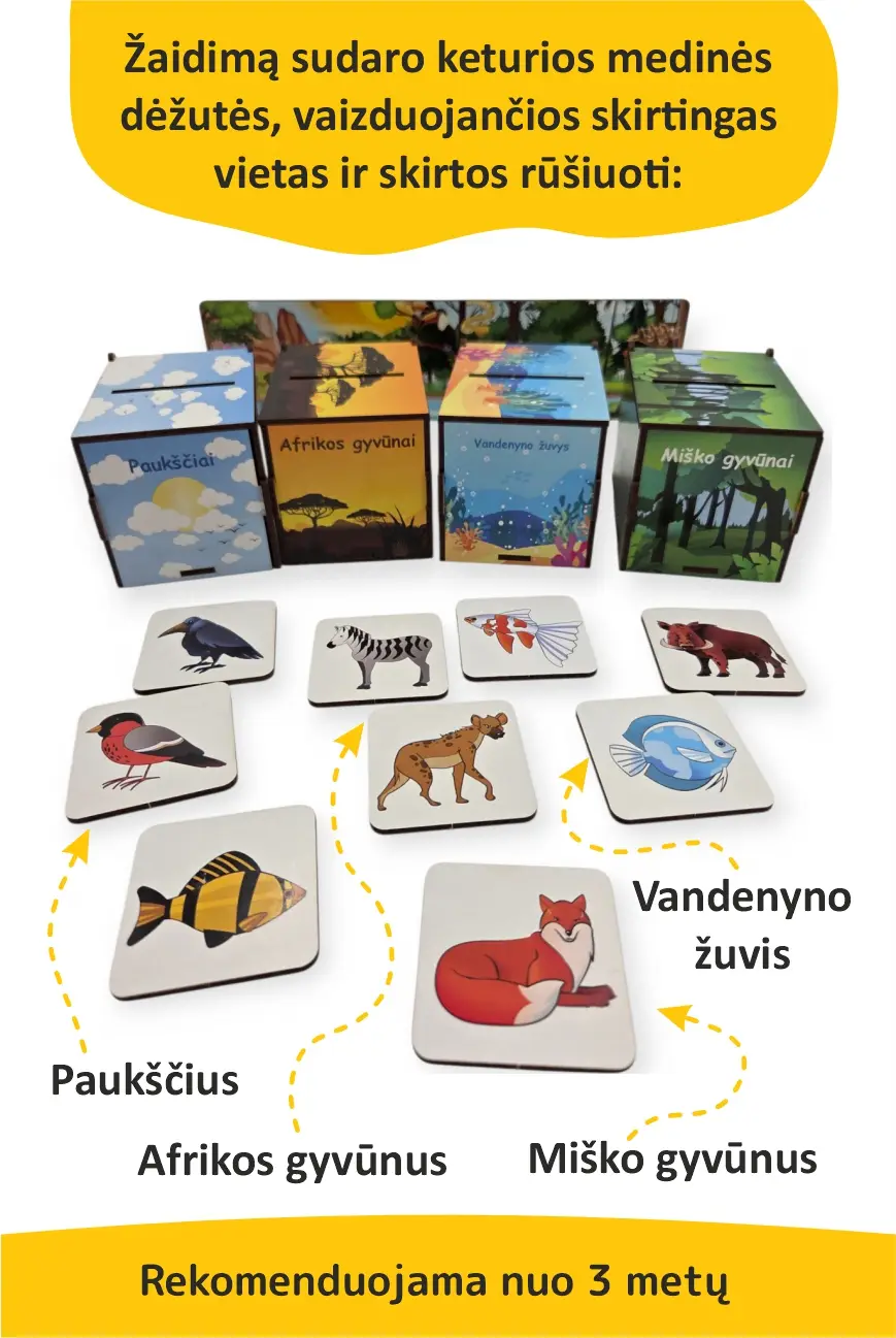 gyvunu rusiavimo zaidimas