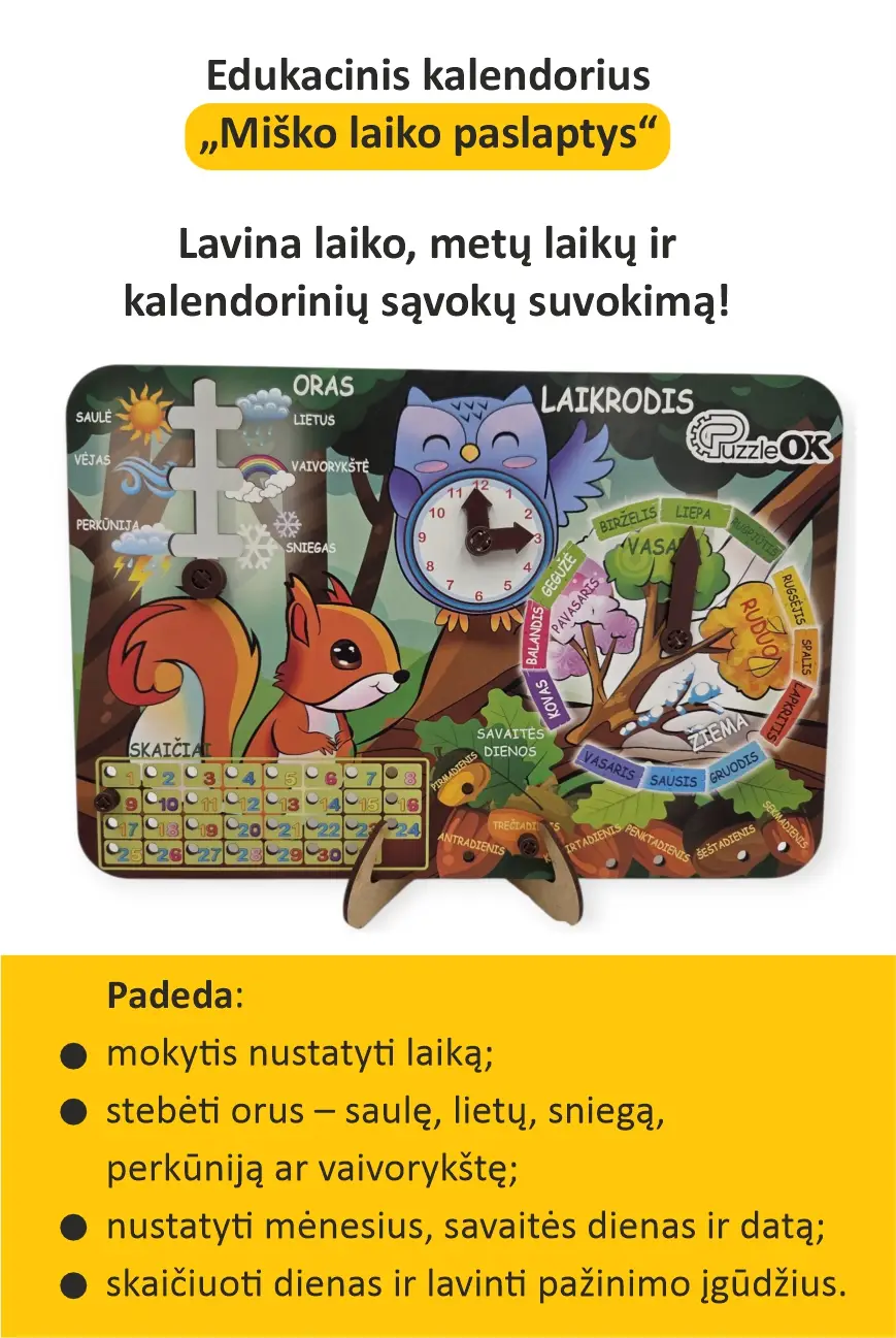 Edukacinis kalendorius „Miško laiko paslaptys“