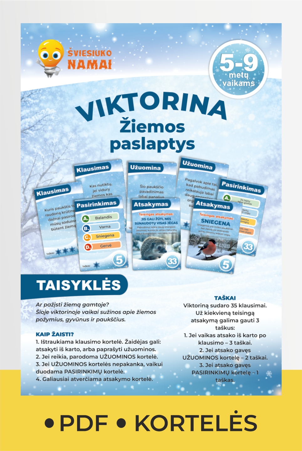 Viktorina „Žiemos paslaptys“, PDF