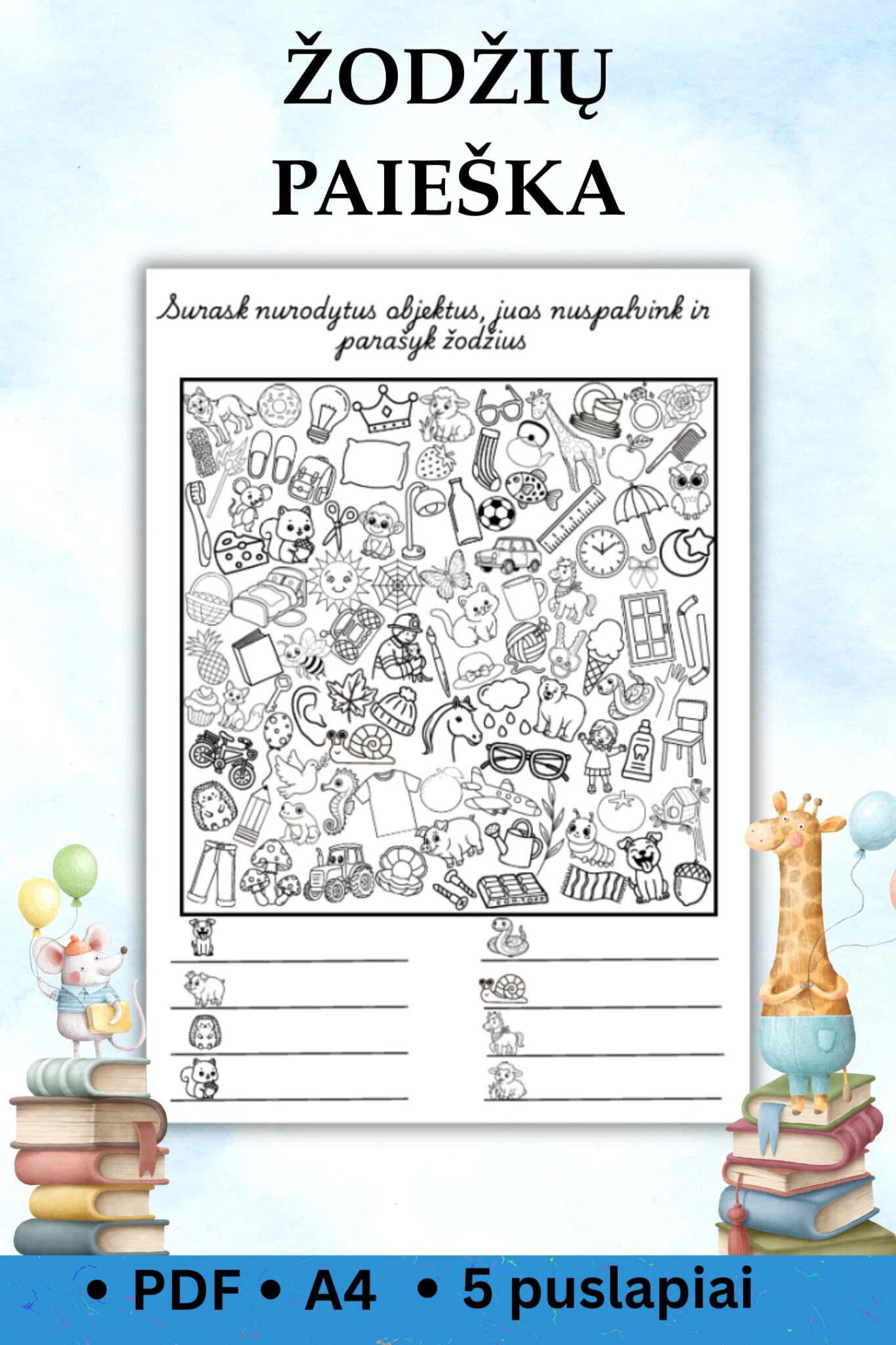 „Žodžių paieška – surask ir parašyk žodžius“, PDF
