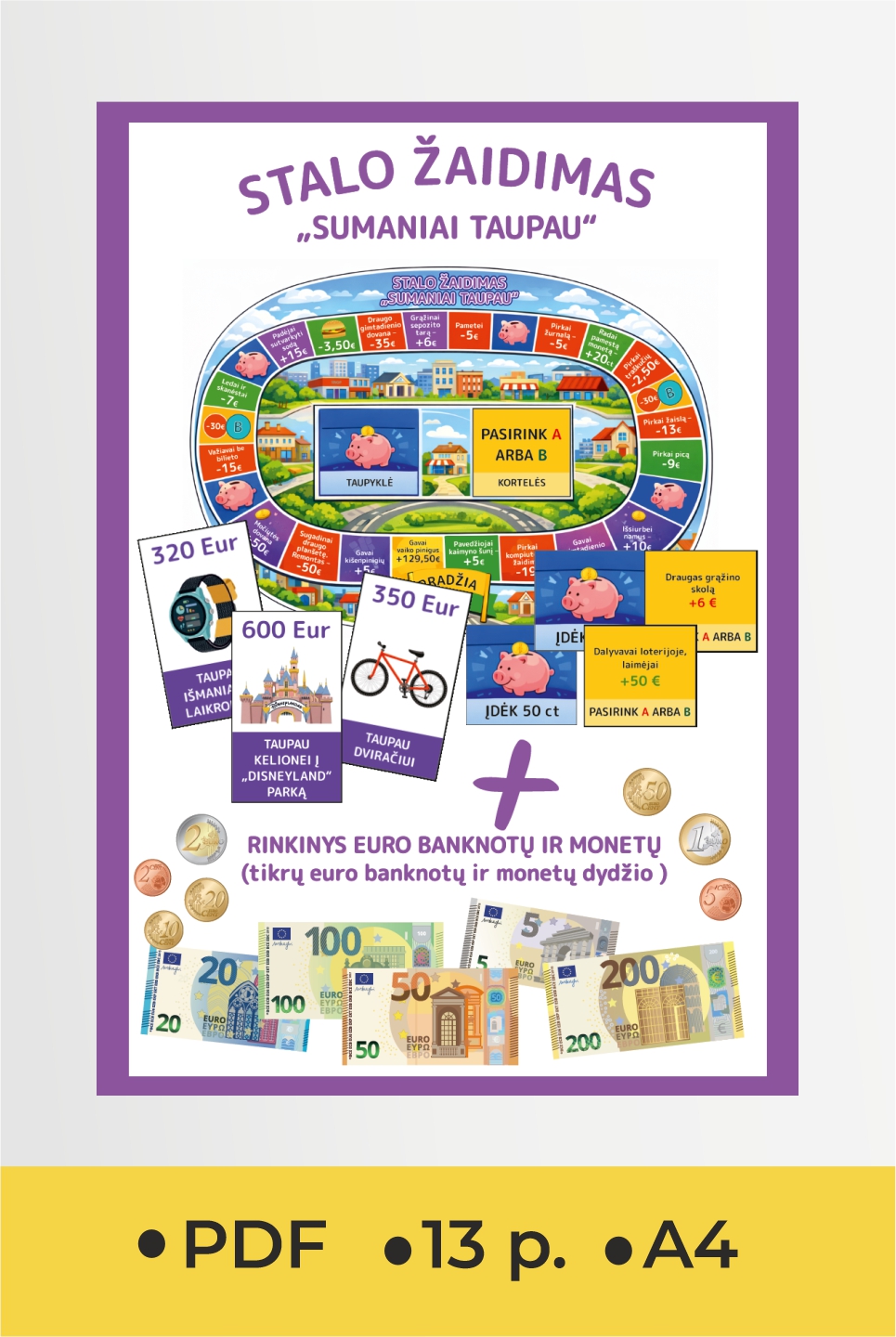 Stalo žaidimas „Sumaniai taupau“