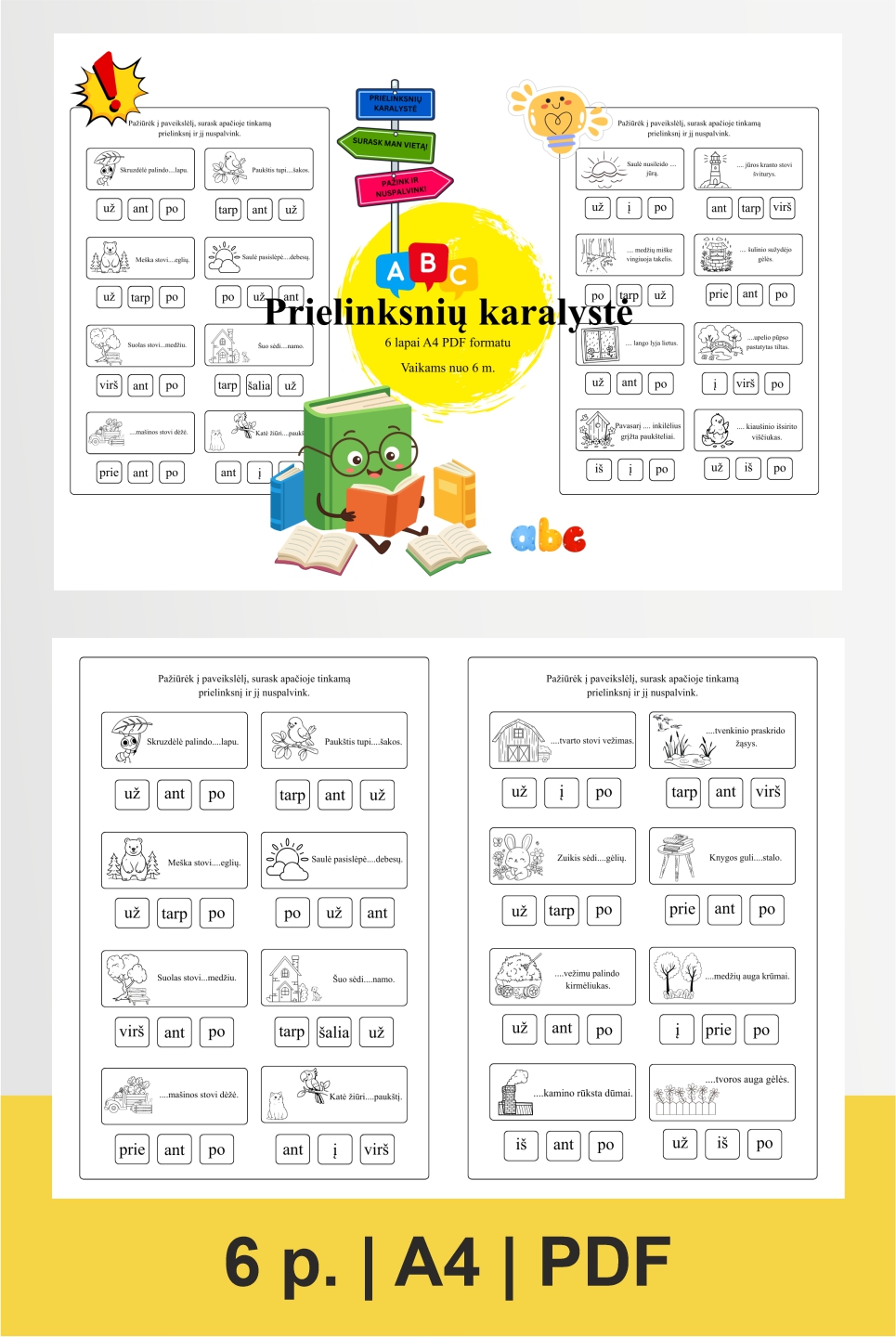 Užduočių rinkinys „Prielinksnių karalystė“ (PDF)