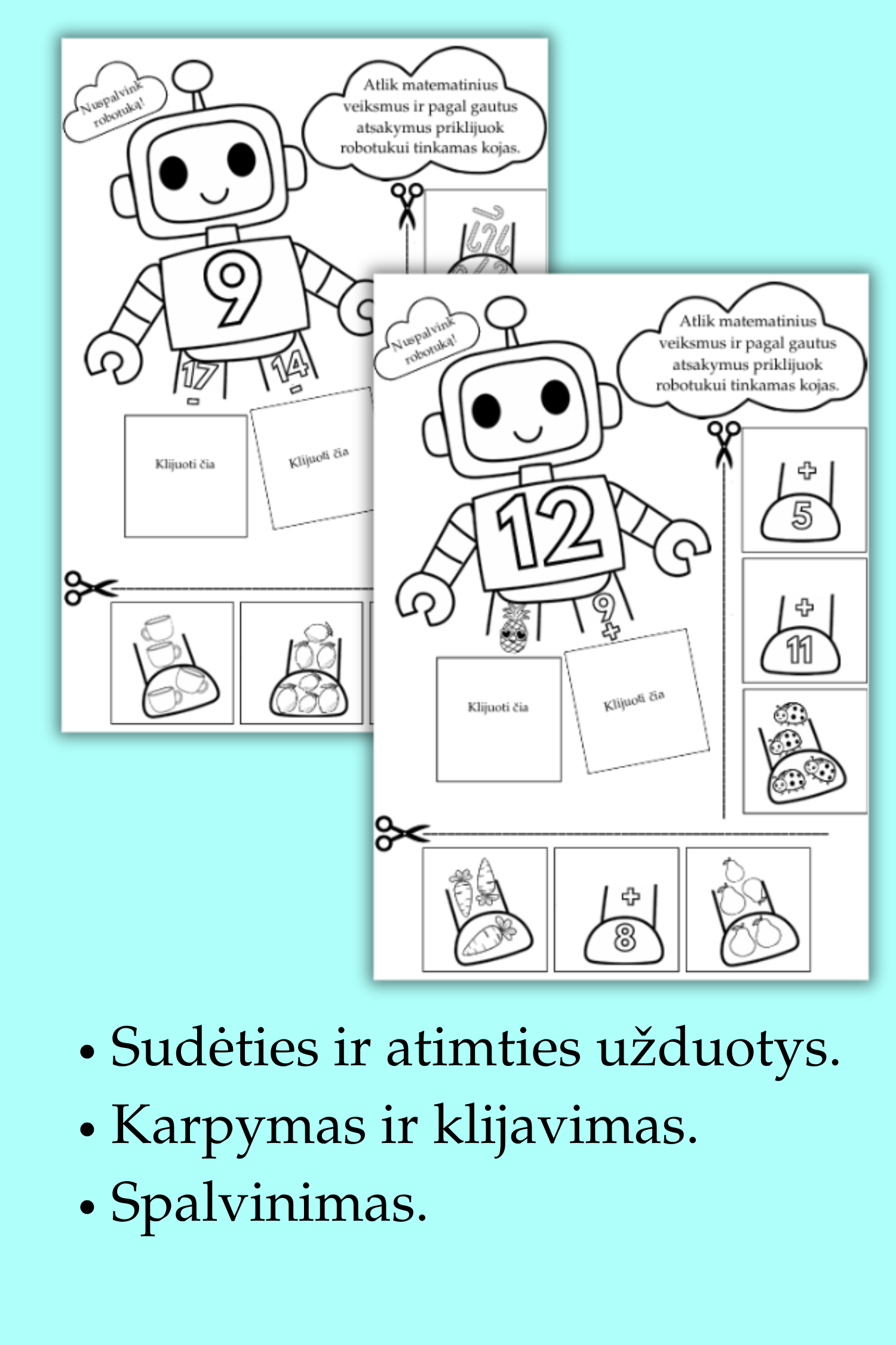 Užduotys „Robotukų matematika“ (PDF) - Image 3