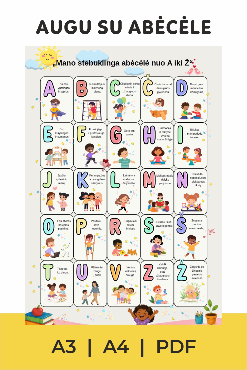 Augu su abėcėle (PDF)