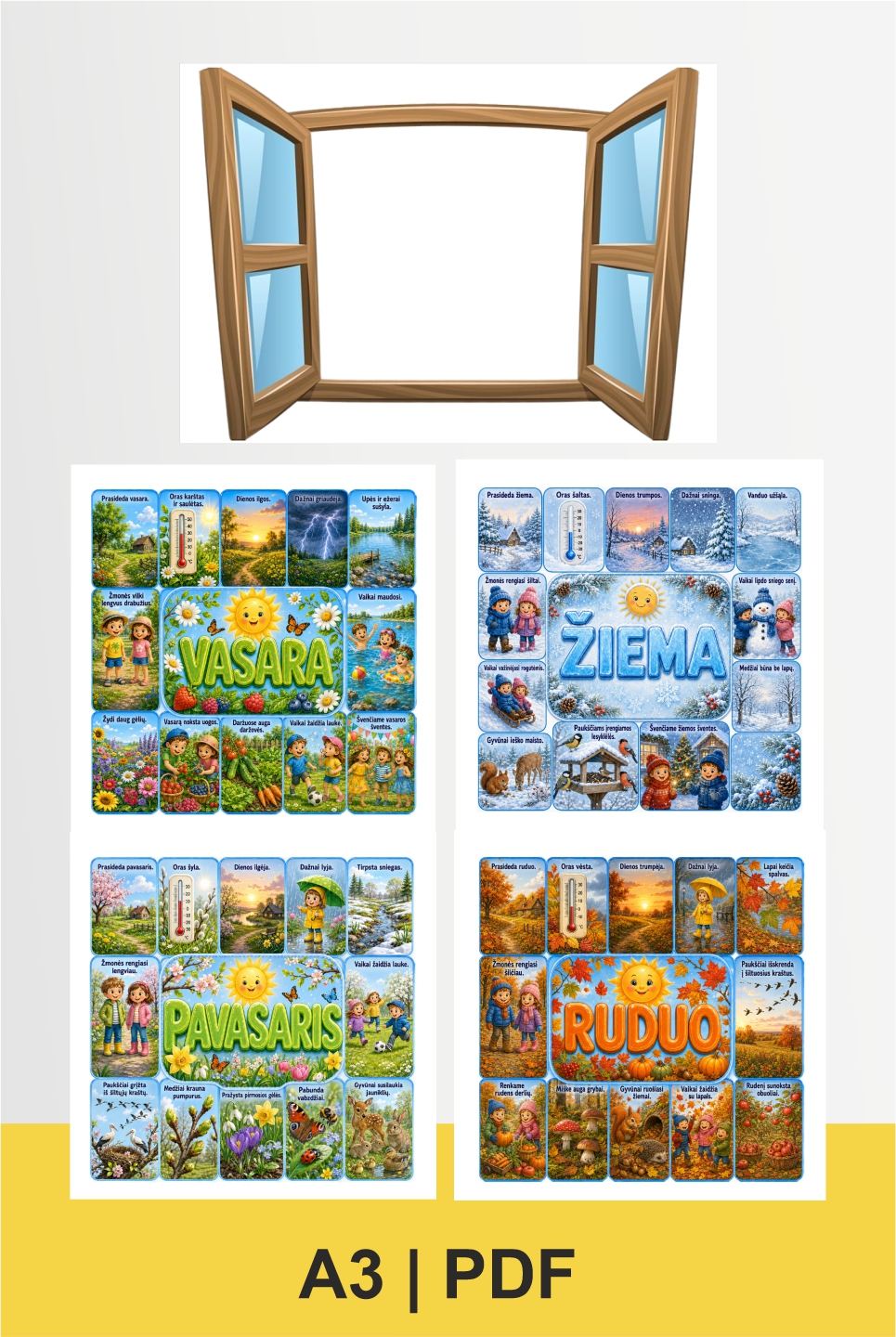 „Metų laikai“ – edukacinis rinkinys (PDF) - Image 2