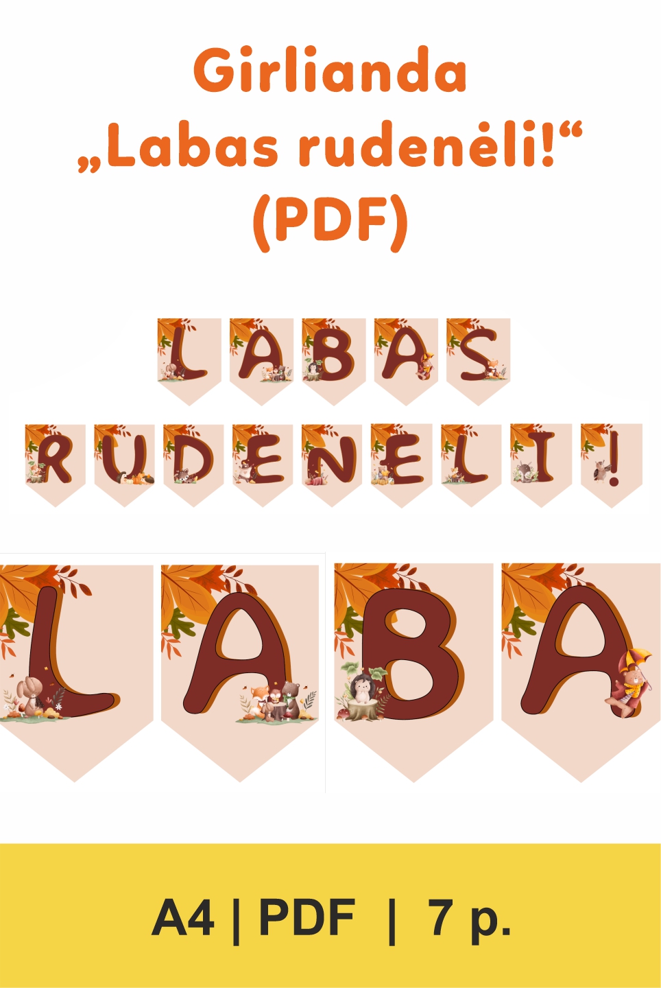 Girlianda „Labas rudenėli!“ (PDF)