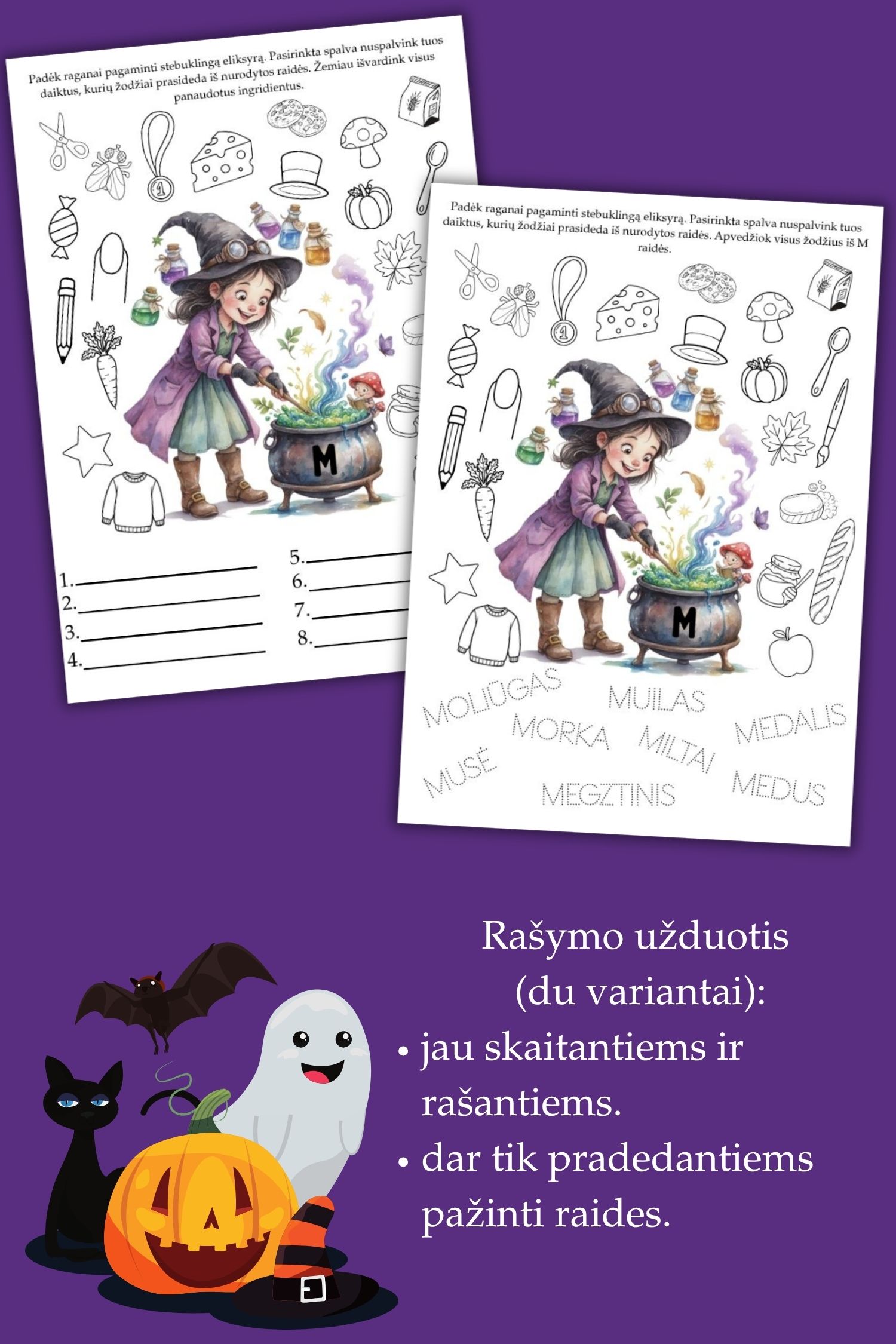 Užduočių rinkinys „Helovino užduotėlės“ (PDF) - Image 2